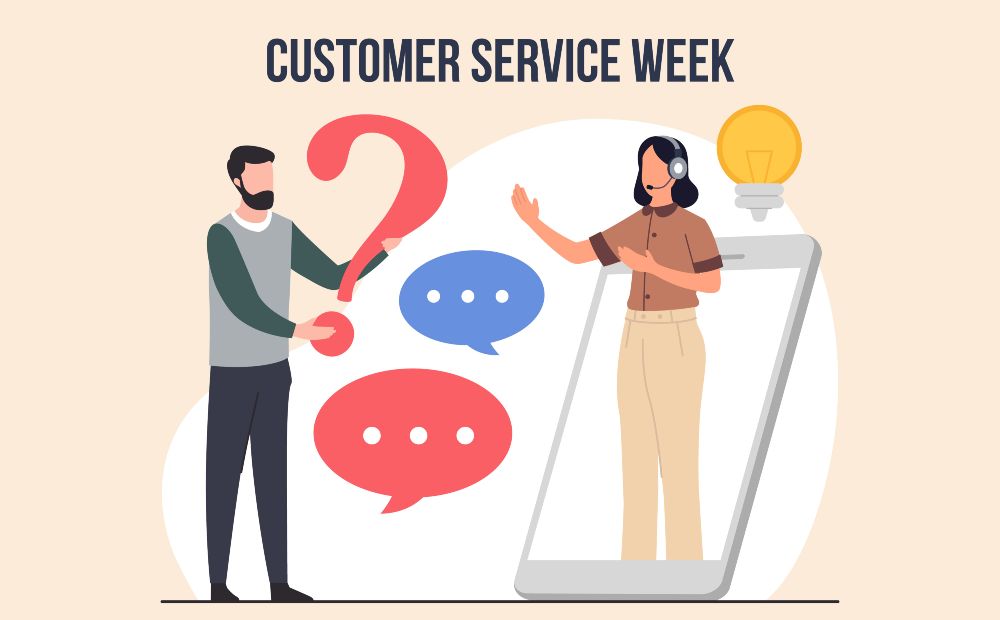 A visual representation of Customer Service Week, featuring a team of professionals dedicated to enhancing customer experiences.